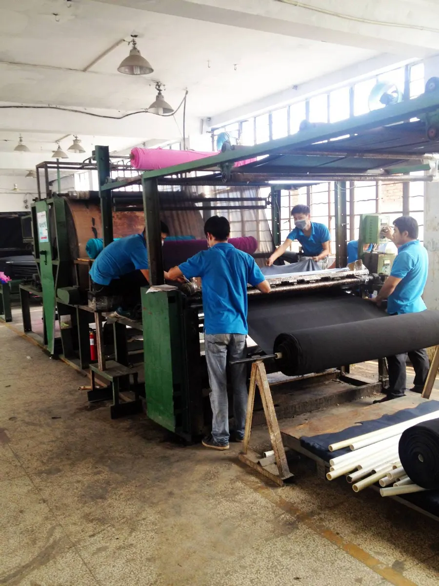 Neoprene material lamination and roll process
