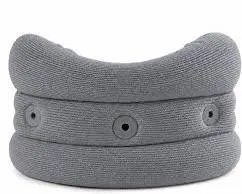 Grey heated cervical support made with soft neoprene